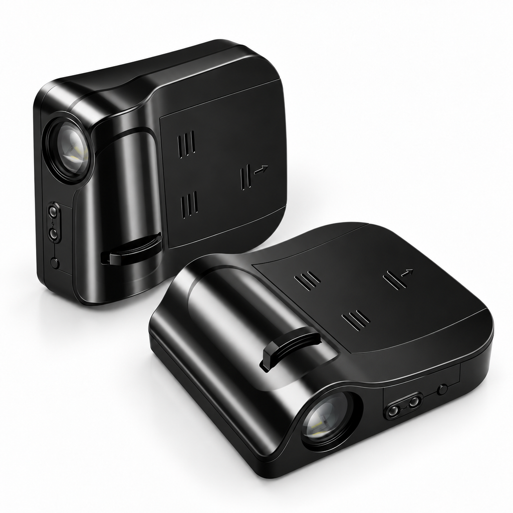 Wireless LED car door projector — additional view