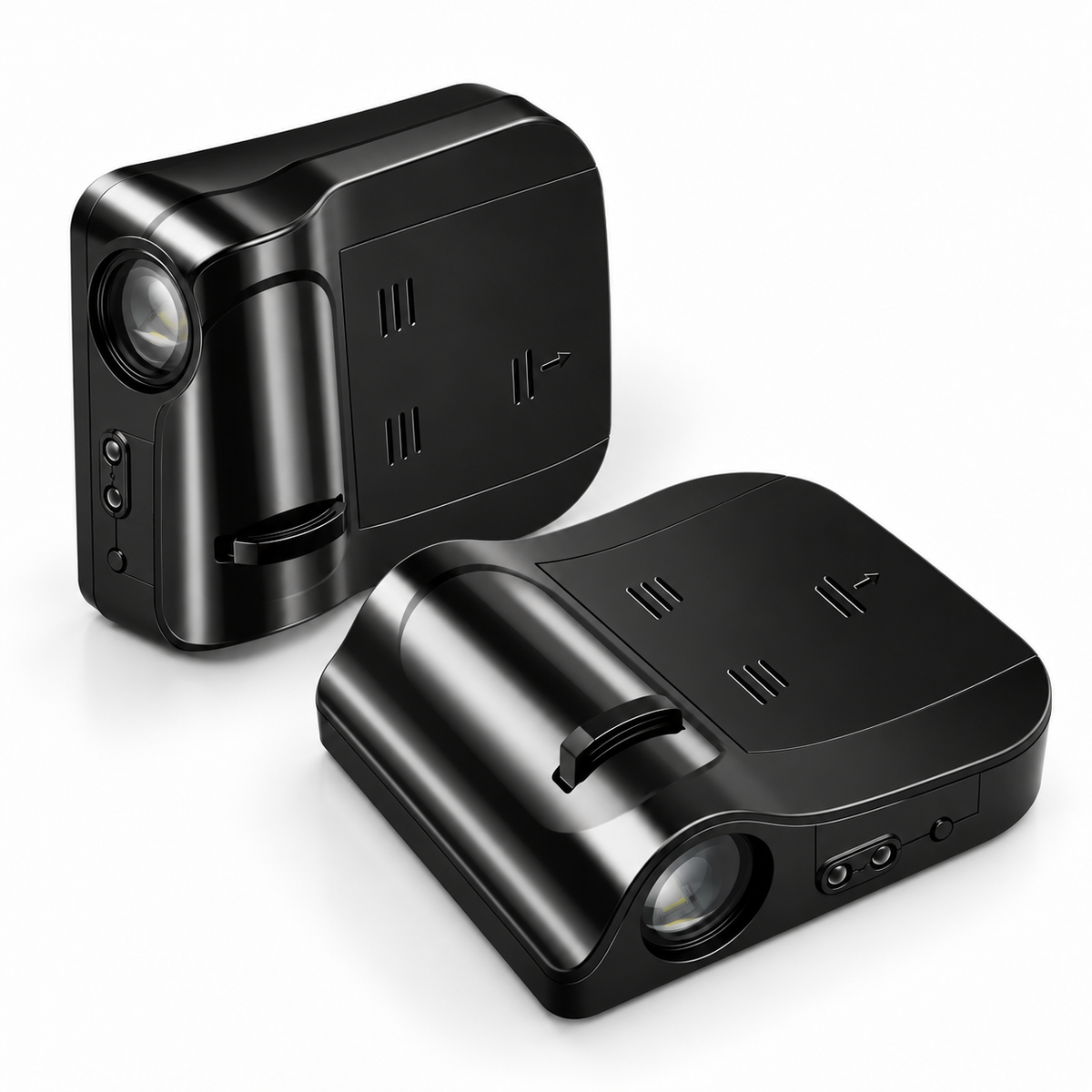 Wireless LED car door projector — additional view